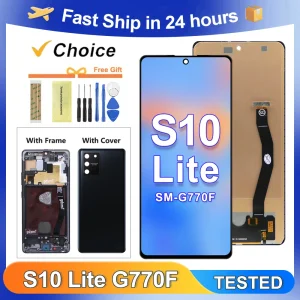 מסך LCD S10 Lite - תצוגה ומגע חלופיים לסמסונג