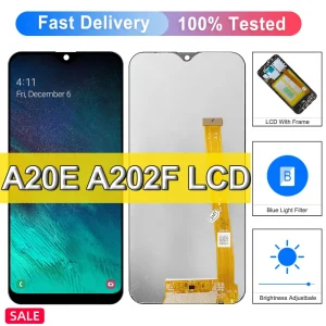 מסך LCD עם מגע לסמסונג A20e - כולל מסגרת
