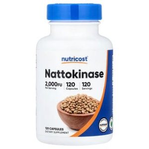 נאטוקינאז Nutricost 100 מ"ג - 120 כמוסות - בריאות לב