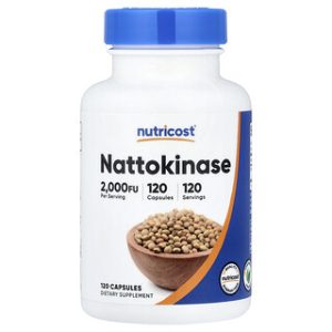 נטוקינאז Nutricost 100 מ"ג - 120 כמוסות - בריאות לב