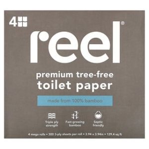 נייר טואלט Reel Premium - 4 גלילי ענק ללא עצים
