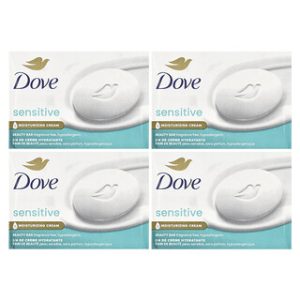 סבון Dove לעור רגיש - 4 יחידות ללא ריח