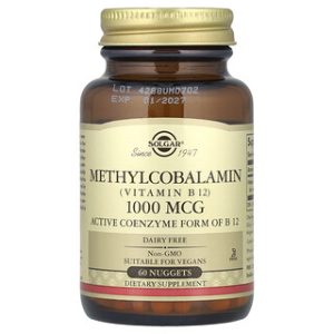 סולגאר B12 - Methylcobalamin 1000 מק"ג - 60 טבליות