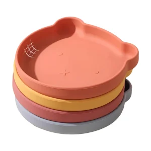 ערכת אוכל לתינוקות סיליקון- צלחת כוס כפית מזלג