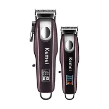 קיט מכונת תספורת חשמלית Kemei KM-8526 - נטענת USB