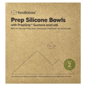 קערות סיליקון לתינוק KeaBabies- 2 יח׳ עם מכסה