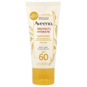 קרם הגנה לפנים Aveeno SPF60 - 60 מ"ל - ללחות והגנה