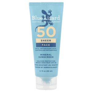 קרם הגנה לפנים מינרלי SPF50 - Blue Lizard