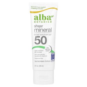 קרם הגנה מינרלי SPF50 אלבה בוטניקה - ללא ריח