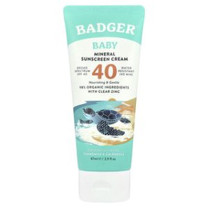 קרם הגנה מינרלי לתינוקות Badger SPF 40 - 87ml