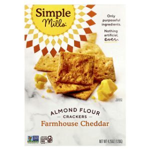 קרקרים מקמח שקדים - Simple Mills Farmhouse Cheddar 120 גרם
