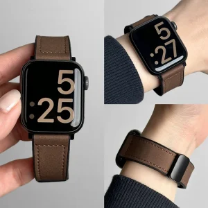 רצועת Apple Watch מגנטית עור-סיליקון , Ultra, 49 מ"מ