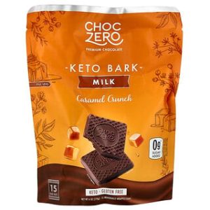 שוקולד Keto Bark - חלב עם קרמל קראנץ' - 15 מיני בר