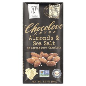 שוקולד מריר 70% עם שקדים ומלח ים - Chocolove