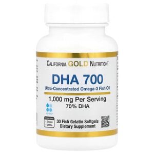 שמן דגים DHA 700 מ"ג , California Gold Nutrition