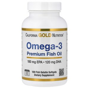 שמן דגים אומגה 3 - California Gold Nutrition - 100 כמוסות