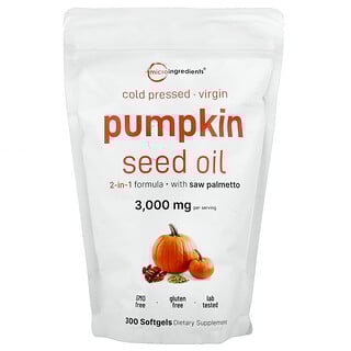 שמן זרעי דלעת Micro Ingredients - 300 כמוסות רכות