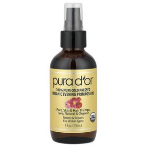 שמן נר הלילה אורגני Pura Dor - 118 מ"ל - טיפוח טבעי