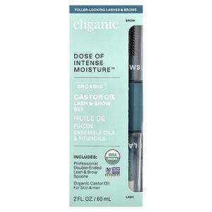 שמן קיק אורגני Cliganic - סט ריסים וגבות - 60 מ"ל