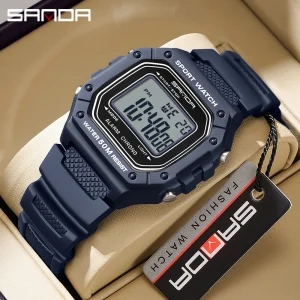 שעון יד אלקטרוני SANDA 2156 ספורט עמיד למים גברים