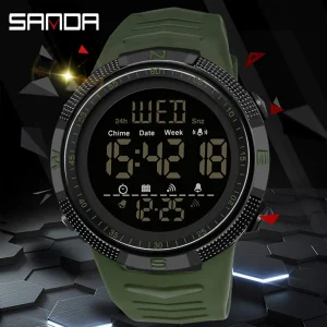 שעון יד דיגיטלי גברים SANDA 6014 עמיד למים - ספורטיבי
