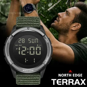 שעון יד צבאי דיגיטלי NORTH EDGE TERRAX 2025 לגבר