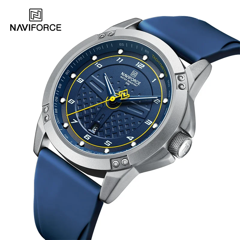 שעון יד קוורץ גברים NAVIFORCE- ספורט עמיד למים