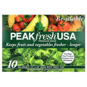 שקיות אחסון לפירות וירקות PEAKfresh - 10 יח׳
