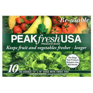 שקיות ירקות PEAKfresh - 10 שקיות רב פעמיות
