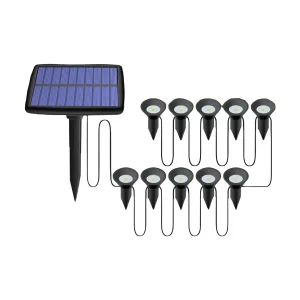 10 ב-1 פנסי גן סולאריים RGB עמידים למים