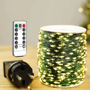 10m-200m פנסי LED לחצר - קישוטים לגן וחג המולד