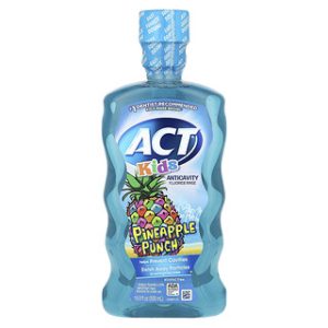 ACT Kids שטיפת פה לילדים-אנטי-עששת אננס ללא אלכוהול