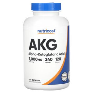 AKG Nutricost - אלפא-קטוגלוטרט 240 כמוסות 500 מ"ג