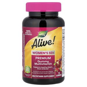 Alive! 50+ גומי ויטמינים לנשים - דובדבן וענבים 75 יח'