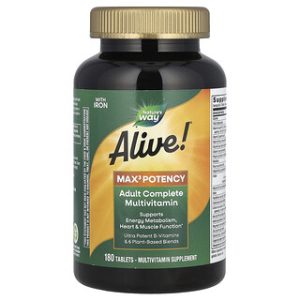 Alive! מולטי ויטמין למבוגרים - 180 טבליות - Nature's Way