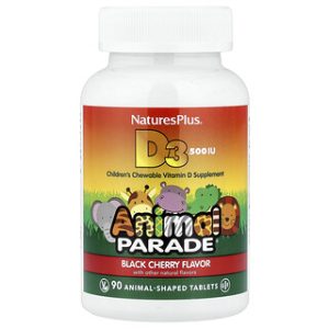 Animal Parade D3- פירות יער שחורים- 90 טבליות ויטמין D לילדים