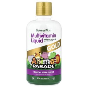 Animal Parade Gold נוזלי - מולטי ויטמין לילדים בטעם טרופי