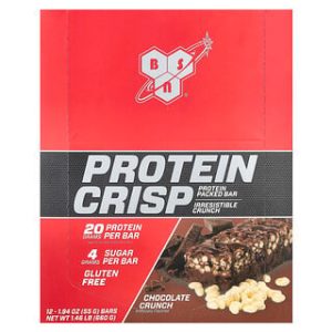 BSN Protein Crisp - חטיפי חלבון שוקולד קרנץ' - 12 יחידות