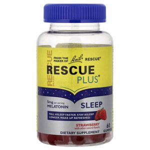 Bach Rescue Plus Sleep Gummies - גומי שינה תות 60 יח'
