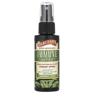 Barleans Immune Support ספריי גרון עלה זית מנטה