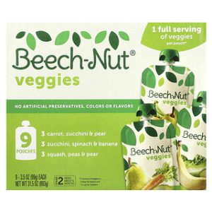 Beech-Nut, מארז ירקות 6+ חודשים - 9 יחידות