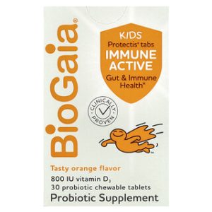 BioGaia Protectis Kids - כדורי לעיסה פרוביוטיים כתומים