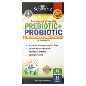 BioSchwartz פרוביוטיקה חזקה - 20 מיליארד CFU , 30 כמוסות
