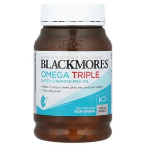 Blackmores Omega Triple - שמן דגים בריכוז גבוה - 150 כמוסות