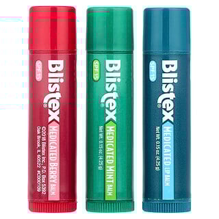 Blistex קרם שפתיים SPF 15 - 3 יחידות בטעמים שונים