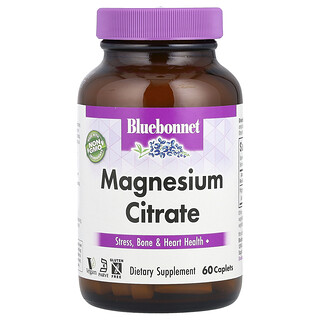 Bluebonnet Magnesium Citrate - 60 קפליות - תוסף תזונה