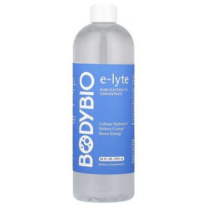 BodyBio E-Lyte - תמיסת אלקטרוליטים טבעית 473 מ"ל