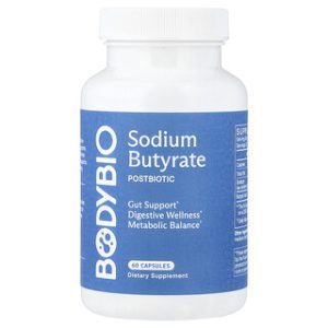 BodyBio Sodium Butyrate - תוסף תזונה 60 כמוסות