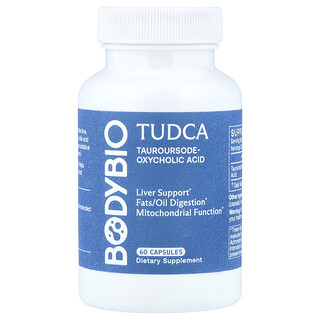 BodyBio TUDCA 250mg - 60 כמוסות לתמיכה בכבד