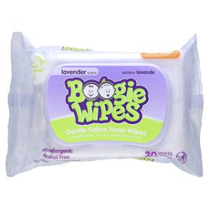 Boogie Wipes לבנדר - מגבונים עדינים לאף, 30 יחידות